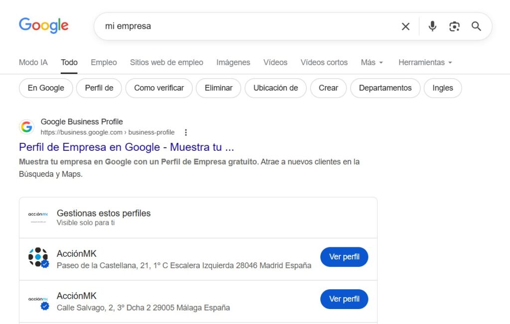 Paso 1: Accede a tu Perfil de Empresa en Google