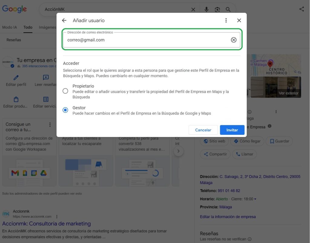 Paso 6: Ingresa el Correo Electrónico y Selecciona el Rol