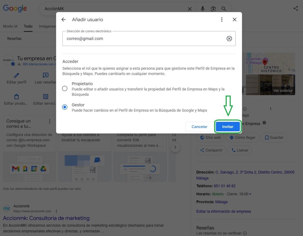 Paso 7: Envía la Invitación Una vez completados los campos: 1. Haz clic en el botón "Invitar" 2. El sistema enviará automáticamente un correo electrónico a la dirección proporcionada 